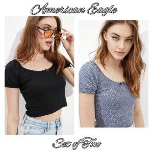 AE Puff- Sleeve Tee set of Two | M